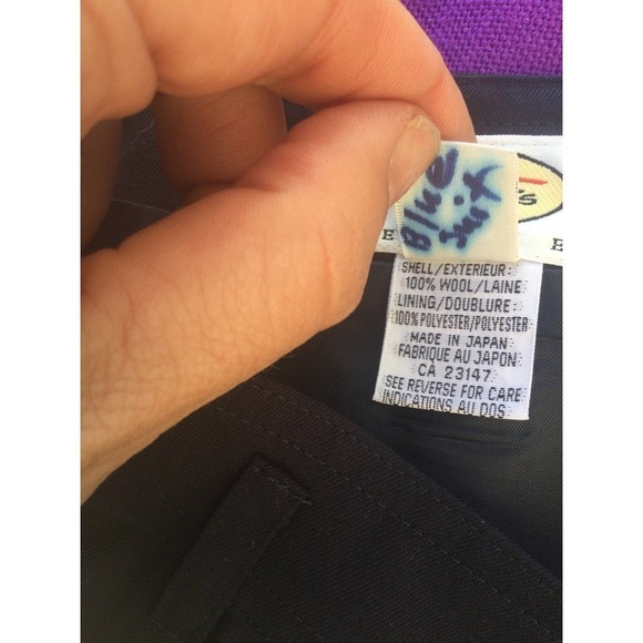 Talbots womens wool pencil skirt size 10 navy blue academia business career - Picture 8 of 10